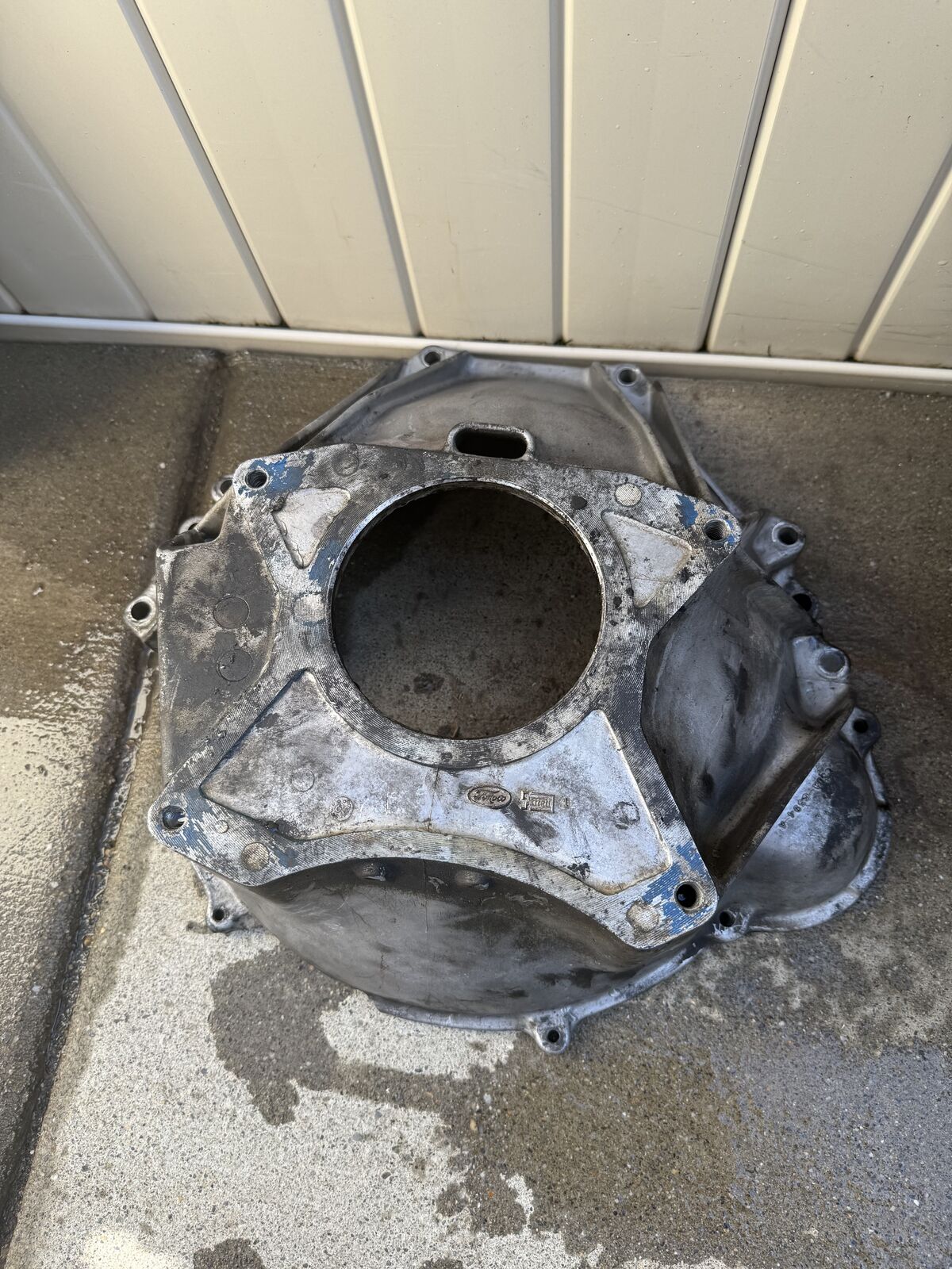 Mustang bell housing and block plate.