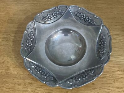 Vintage Godinger Silver Plated Foral Candy Dish