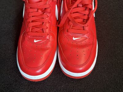 Nike Air Force 1 Low University Red/White Sneakers - Size 11.5