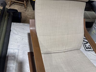 IKEA poang chair and ottoman