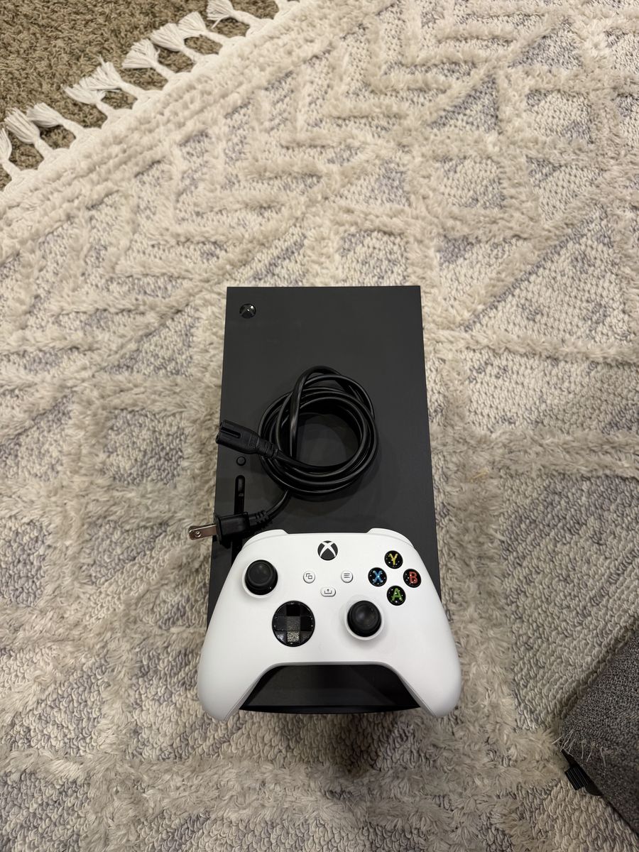Microsoft Xbox Series X Console with White Controller and Power Cable