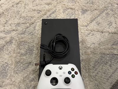 Microsoft Xbox Series X Console with White Controller and Power Cable