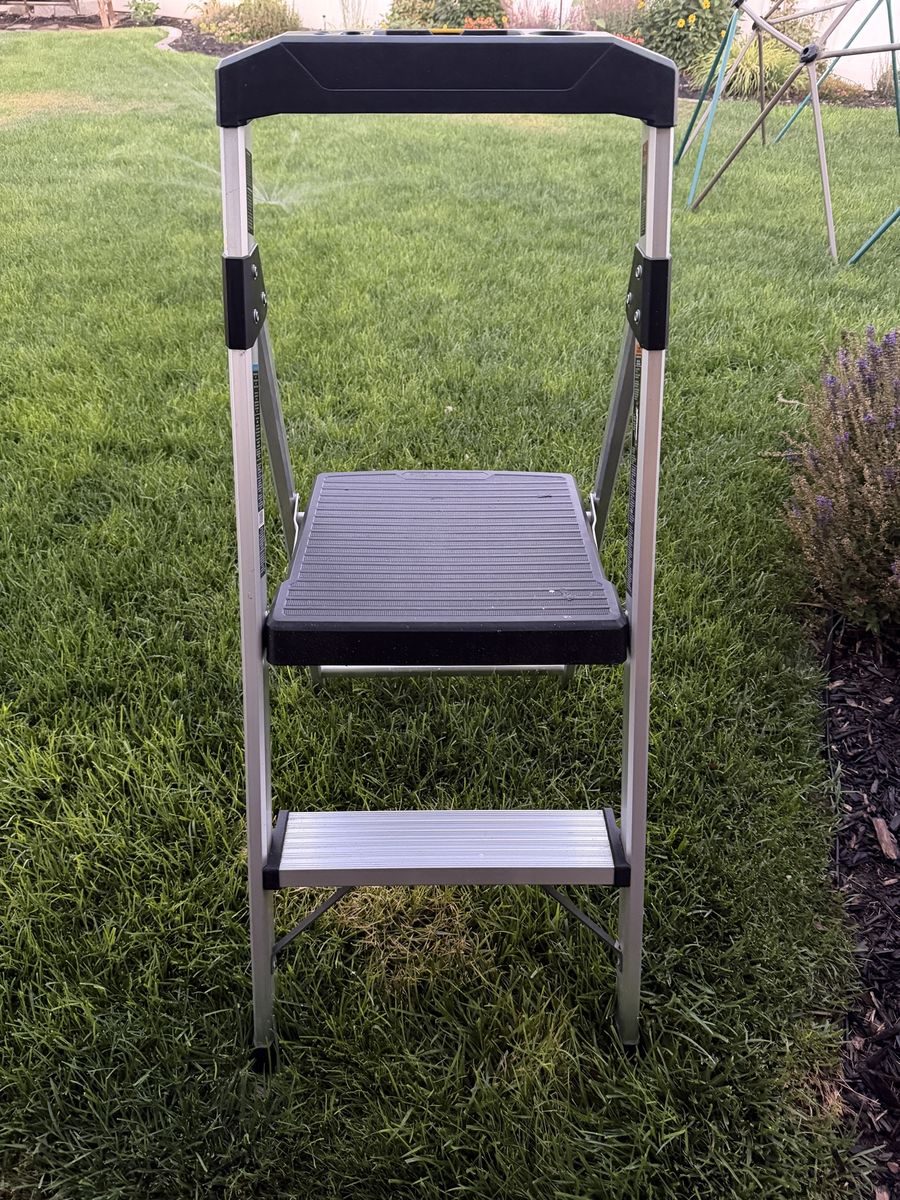 Gorilla Ladders Aluminum 2-Step Folding Step Stool with Project Tray Top