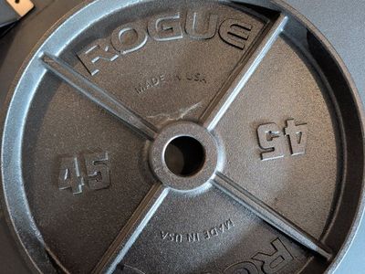4 - Rogue Fitness Machined Olympic 45 lb Cast Iron Weight Plate USA