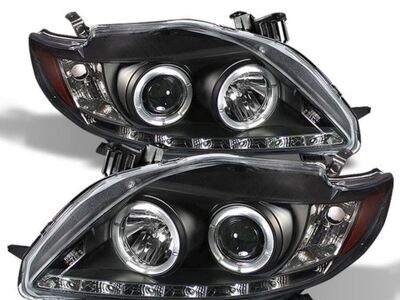 2 new headlights for 09-10 Corolla JDM Black Halo