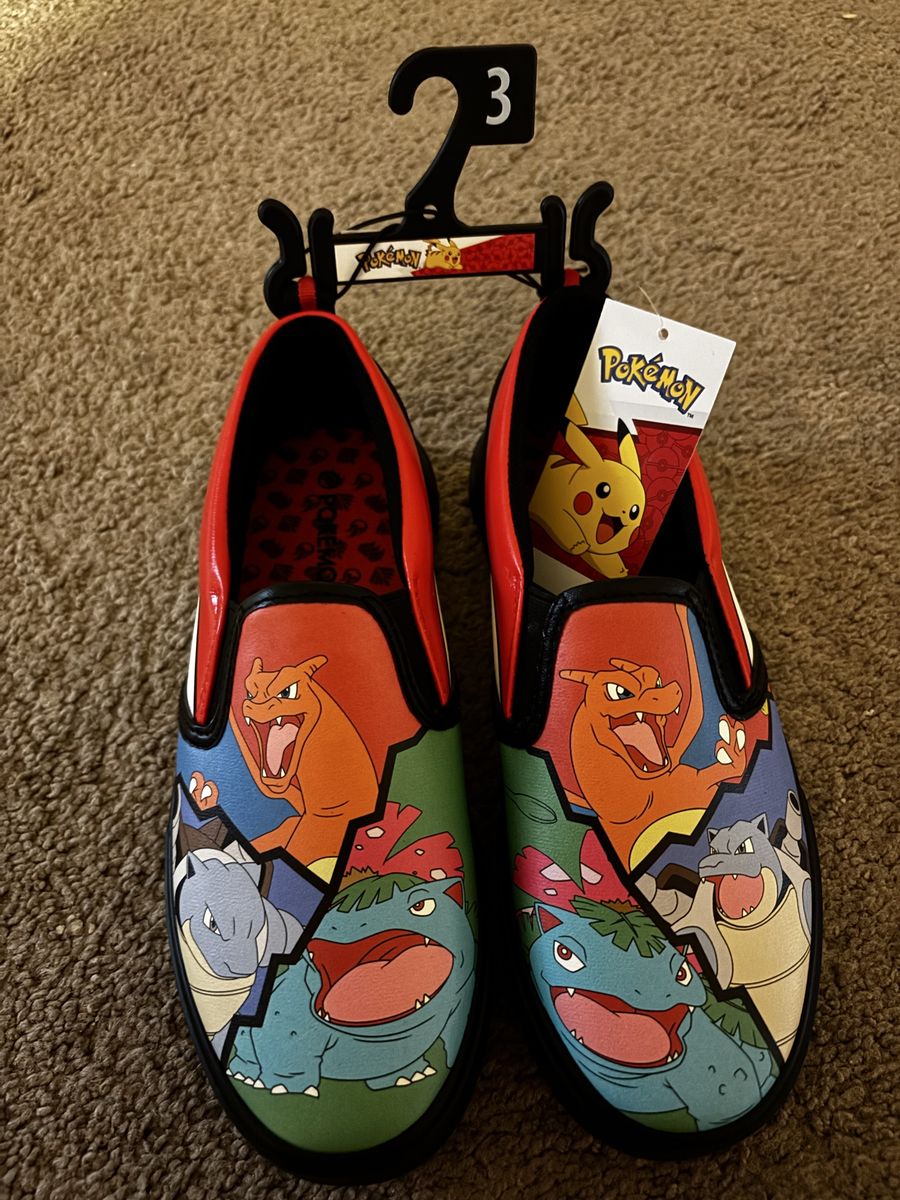 Pokémon Charizard Blastoise Venusaur Slip-On Shoes - Kids' Size 3 - New with Tags
