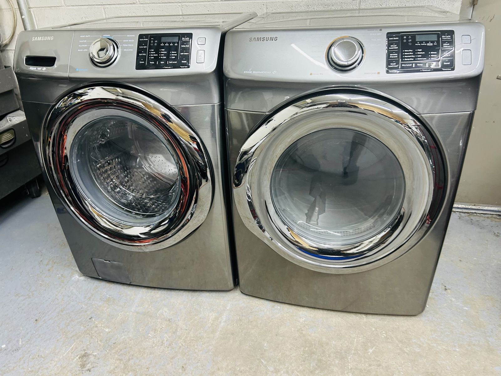 Samsung stainless washer and dryer set