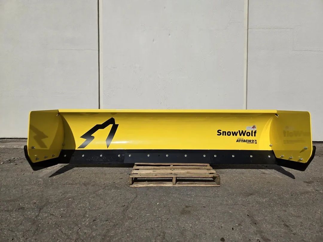 New SNOWWOLF UltraPusherTE 10′ Steel Trip Edge Skid Steer Snow Pusher