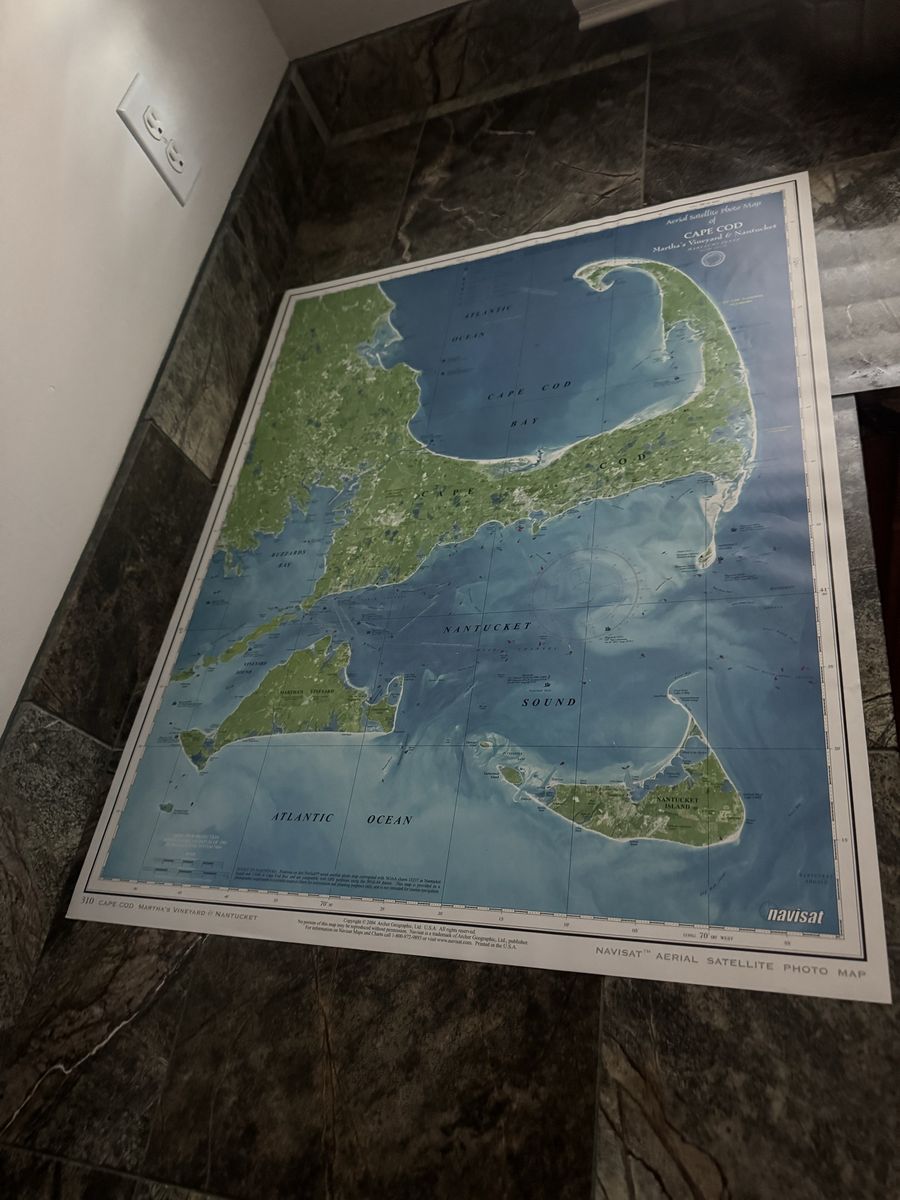 Navisat Aerial Satellite Photo Map of Cape Cod, Martha's Vineyard & Nantucket