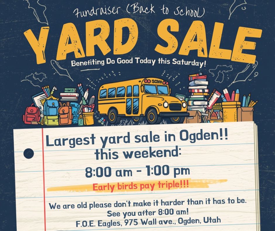 Largest yard sale in Weber county this Saturday