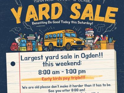 Largest yard sale in Weber county this Saturday