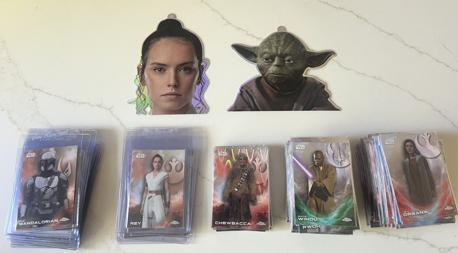 150 Star Wars Chrome Cards Refractors, Serial #ed, Luke Skywalker, Boba Fett+