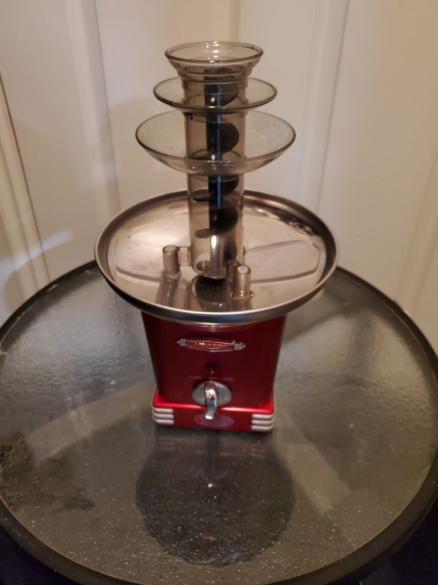 Nostalgia Electrics Vintage Red Chocolate Fondue Fountain
