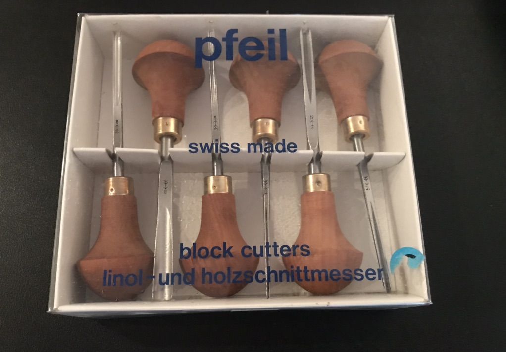PFEIL Swiss Made Woodcarving Block Cutter 6 Piece Set New
