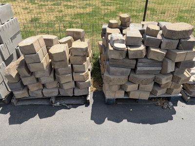 Patio pavers, retaining wall edging,