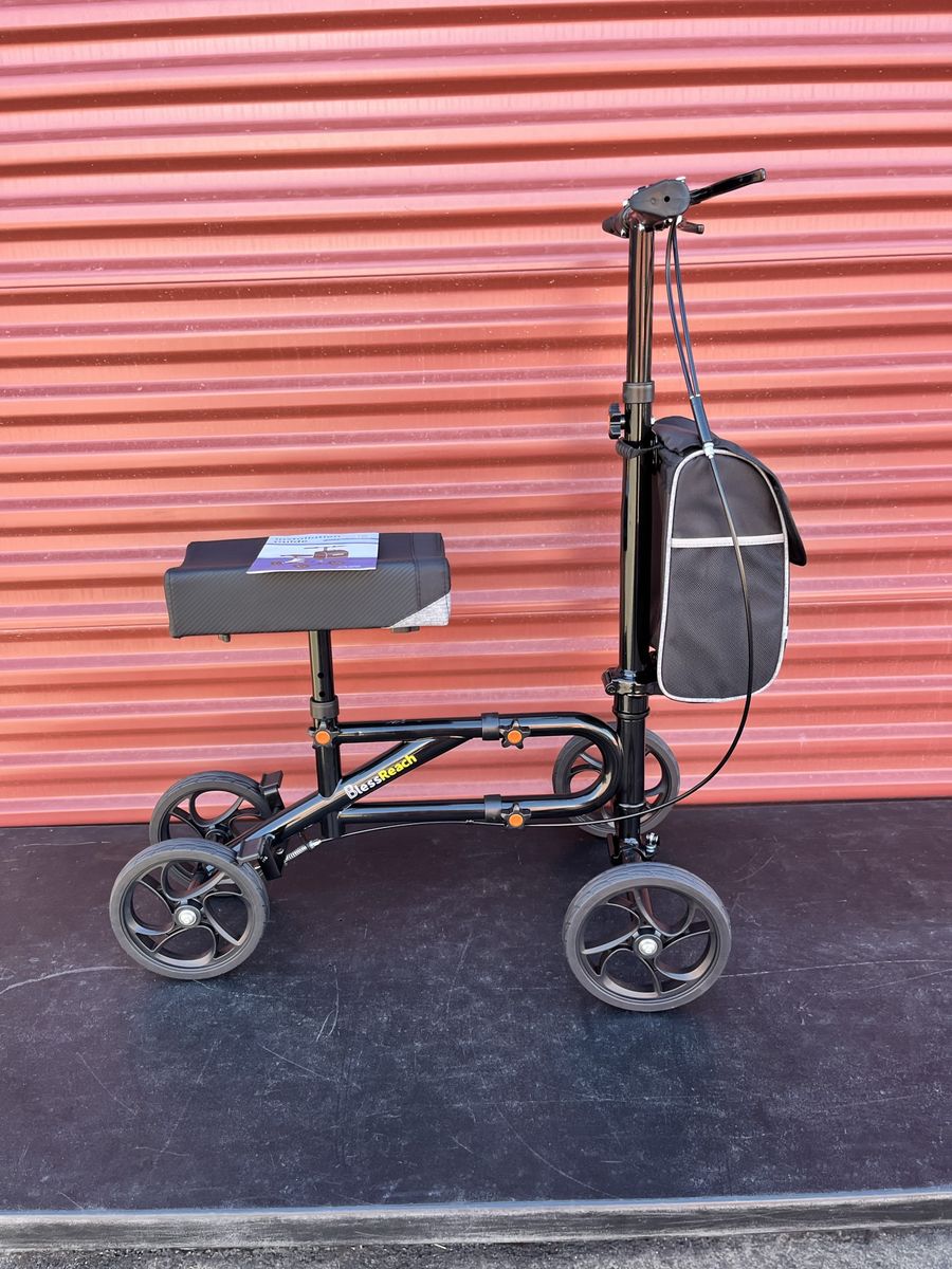 Brand New Fully Assembled Bless Reach Economy Post Surgery Knee Scooter Dual Brake and Height Adjustable WB2111