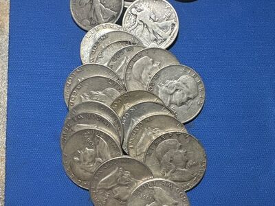 Walking Liberty And Franklin Silver Half Dollars