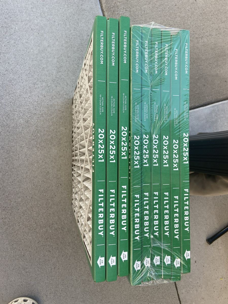 9 each 20x25x1 Furnace Filters Standard MERV 8
