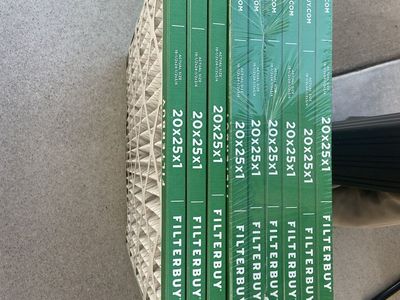 9 each 20x25x1 Furnace Filters Standard MERV 8