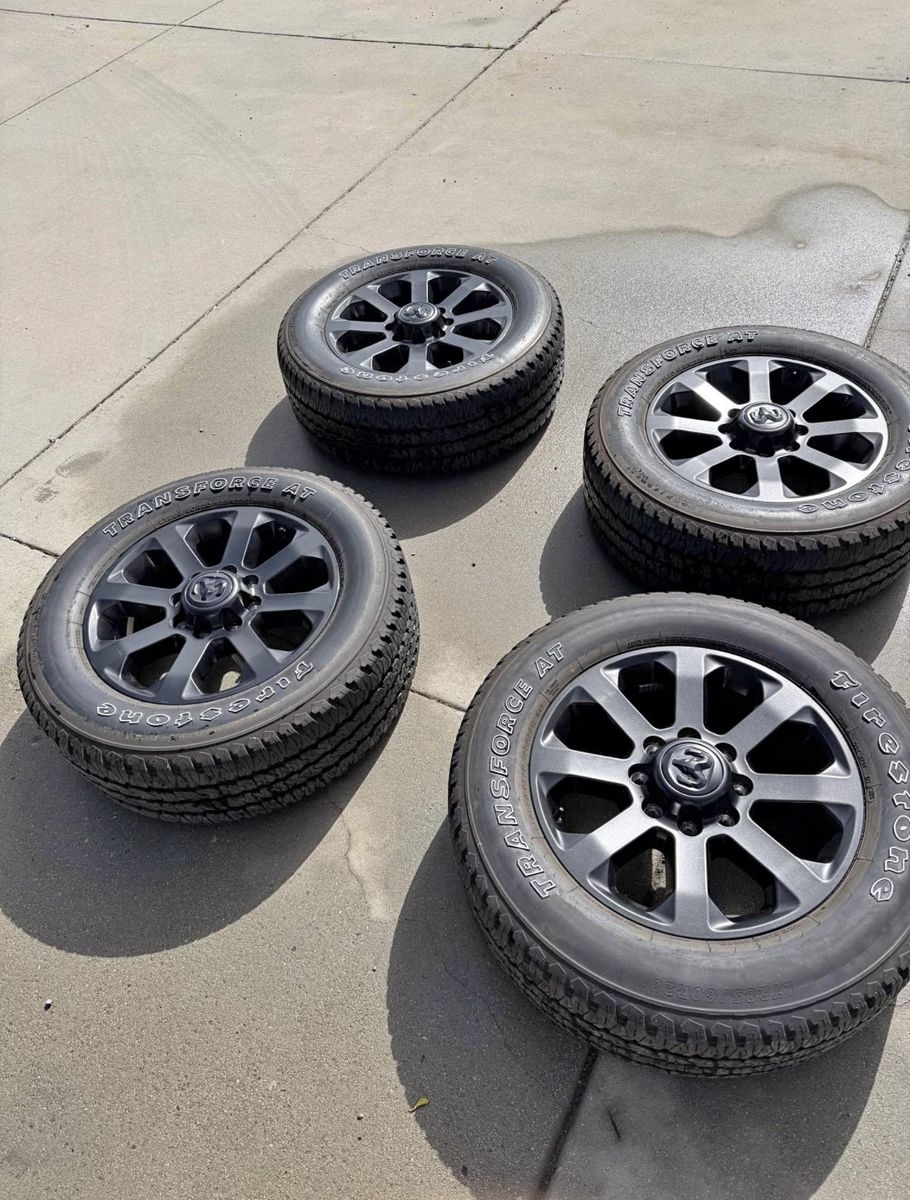 Ram Truck Wheels & Bridgestone TRANSFORCE AT Tires - Set of 4, Great Condition