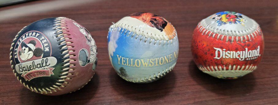 3 baseball collectible items