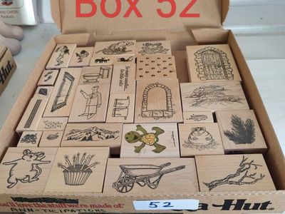 Box #52 of 65, New, old stock rubber stamps, designed mainly for people that like to make their own greeting cards.