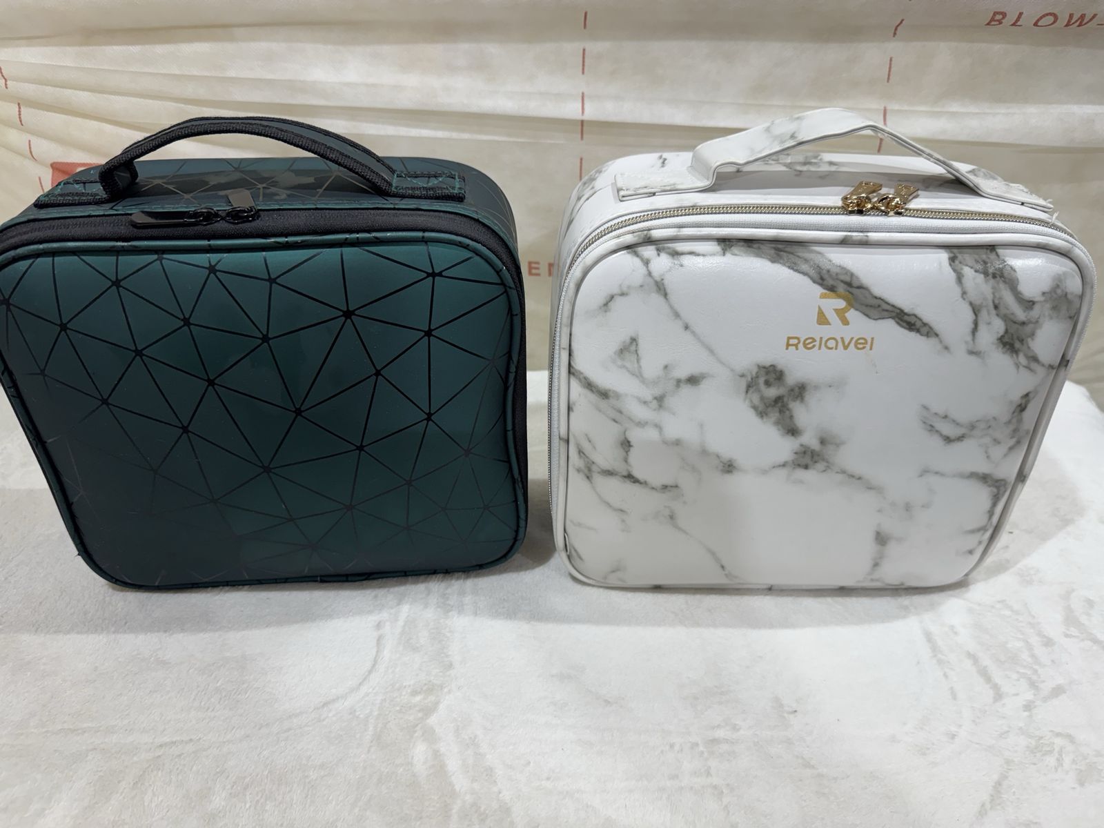 Relavel and Geometric Pattern Travel Makeup Cases Set of 2