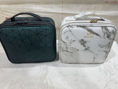 Relavel and Geometric Pattern Travel Makeup Cases Set of 2