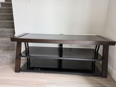 Glass and Wood Entertainment Center