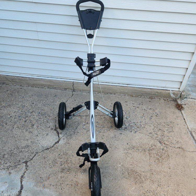 push cart, golf, 3 wheel, bag boy, Good condition
