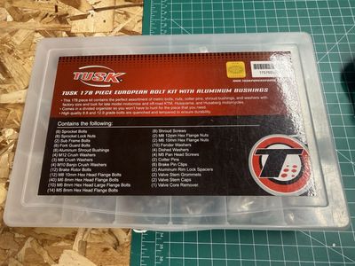 Tusk 178 Piece European Bolt Kit with Aluminum Bushings Motorcycle Hardware Set