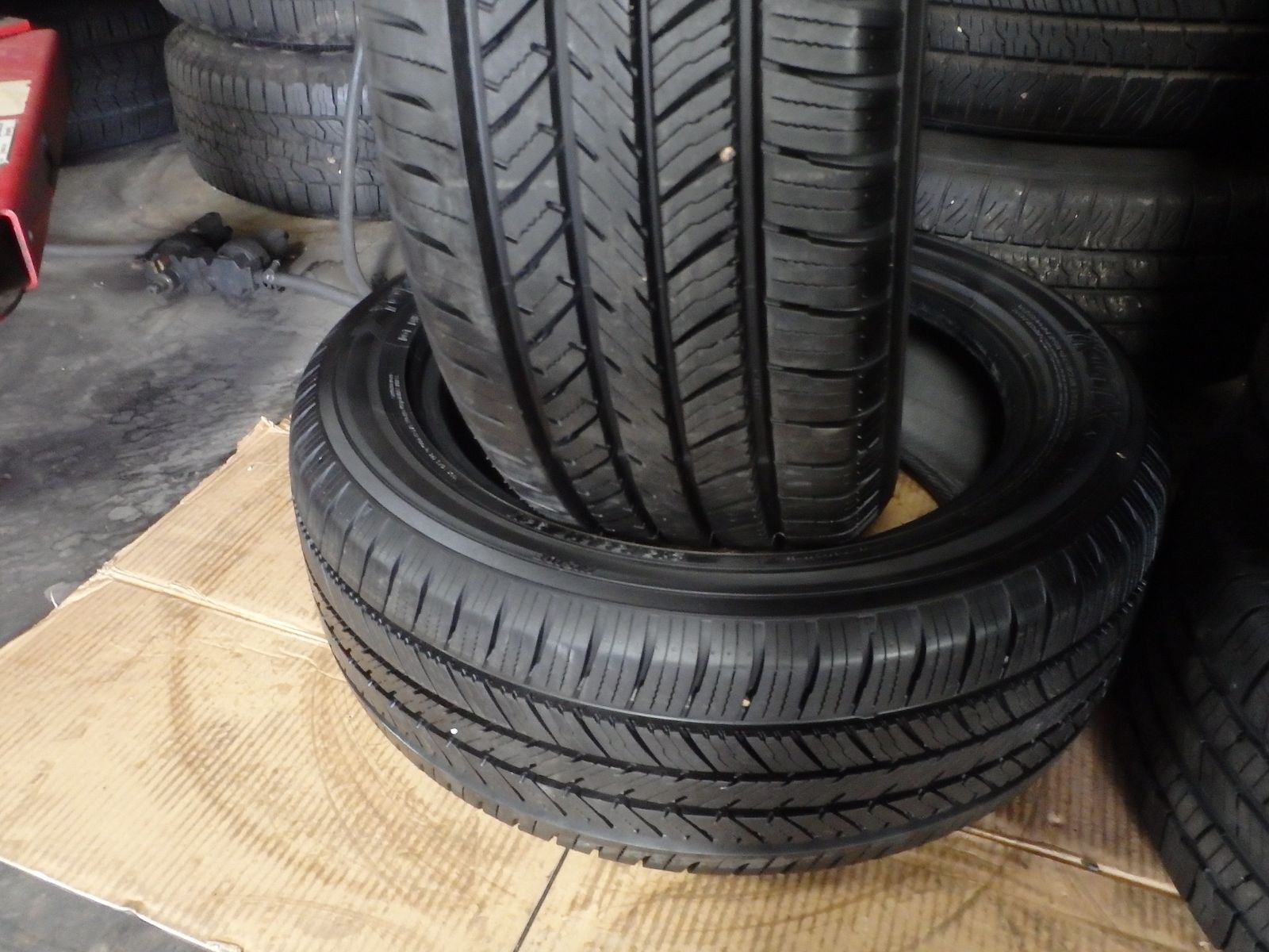 215/55R17 YOKOHAMA YK-GTX A/S PAIR OF TWO USED TIRES