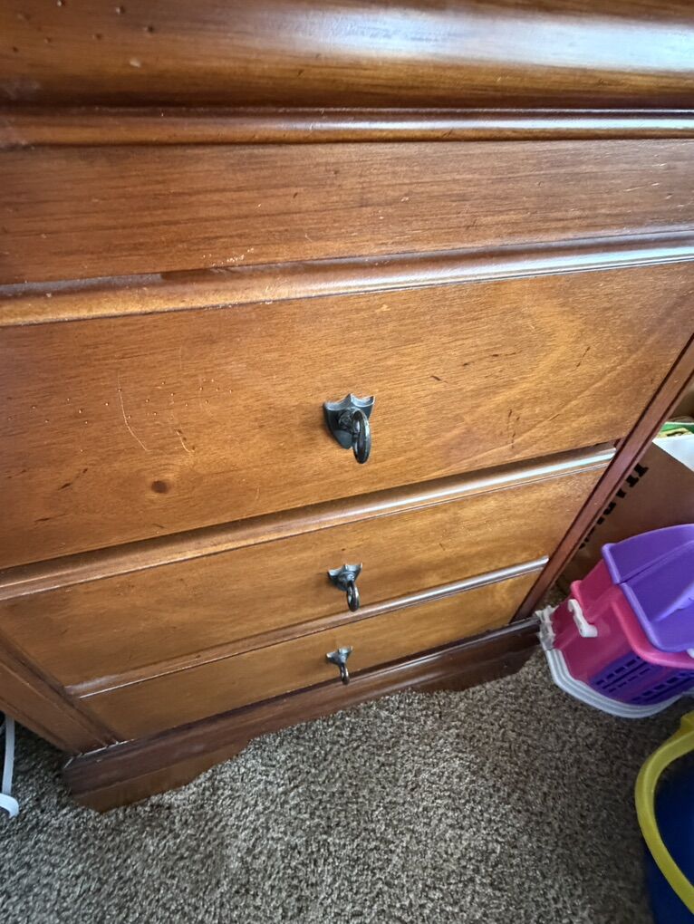 Wood 2 Drawer Nightstands - Set of 2