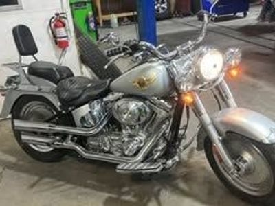 2005 Harley-Davidson Fat Boy Motorcycle - Silver with Chrome Accents