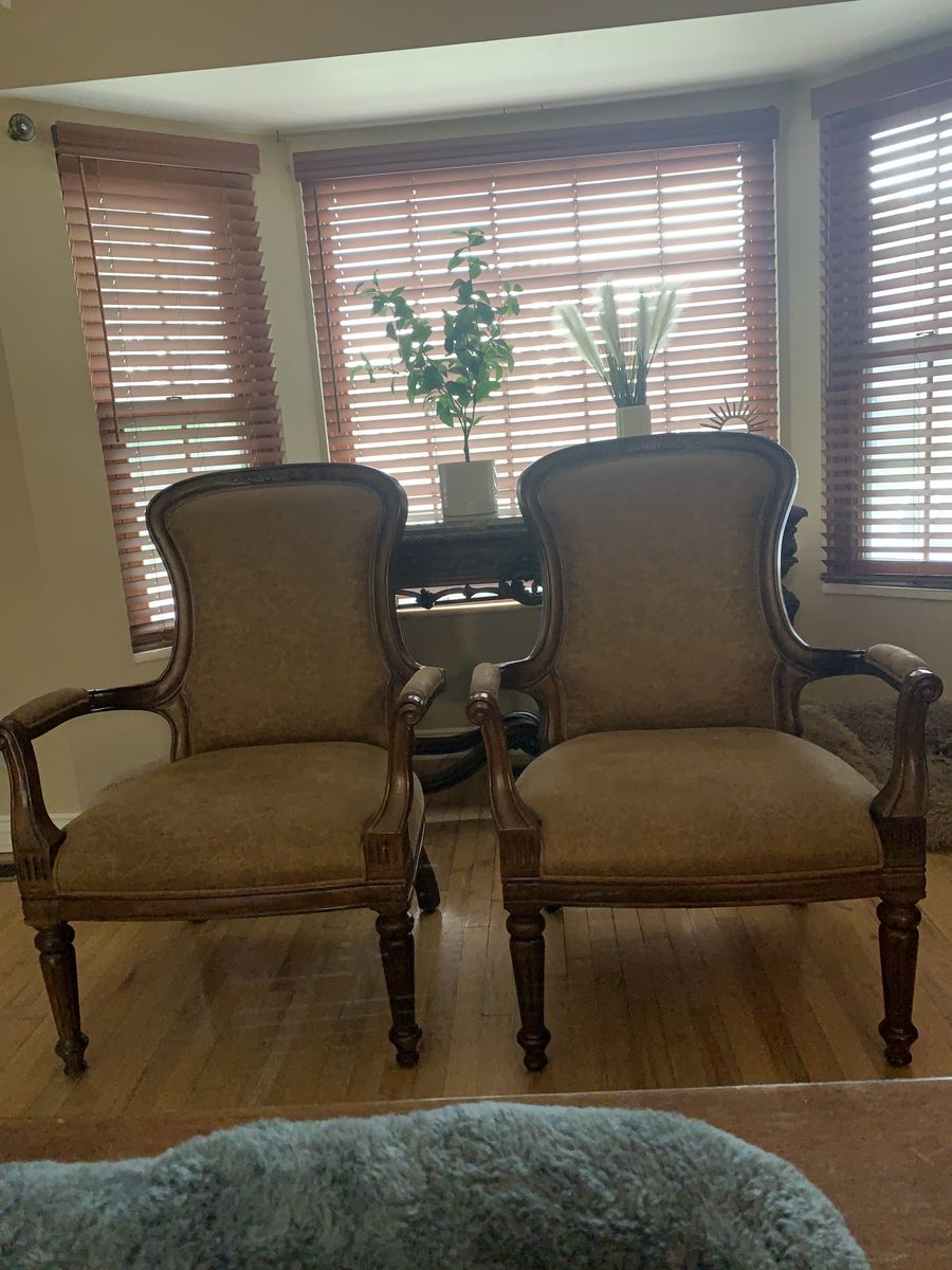 Beautiful Upholstered Arm Chairs (2)