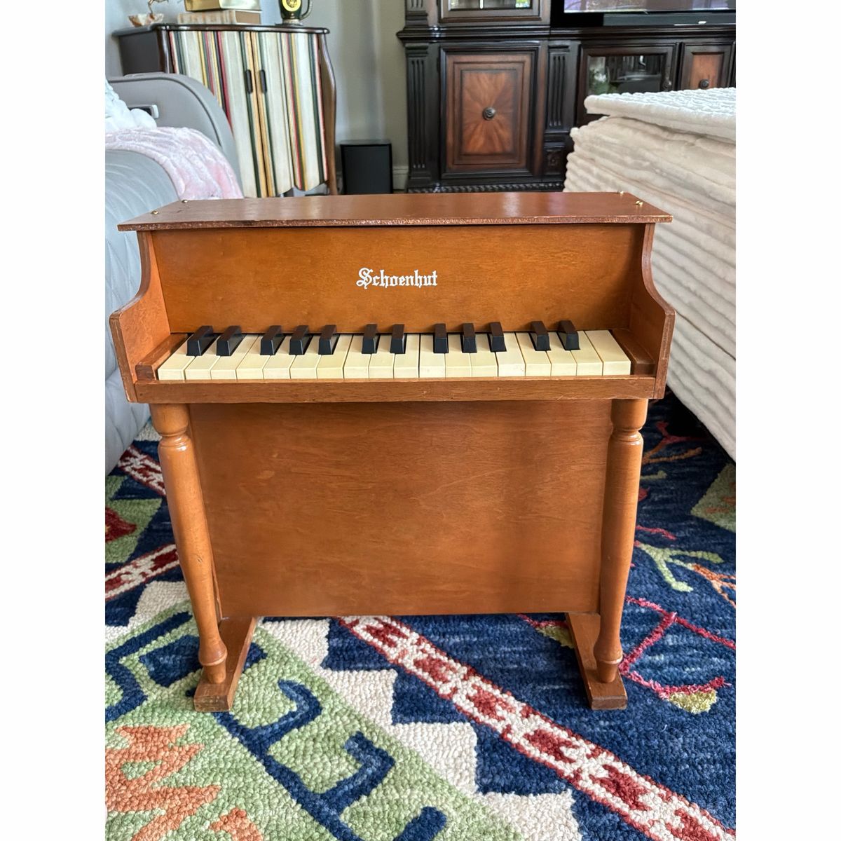 Schoenhut Vintage Wooden Toy Piano - 25-Key Children's Upright Piano, Wood Finish - ALL KEYS PLAY