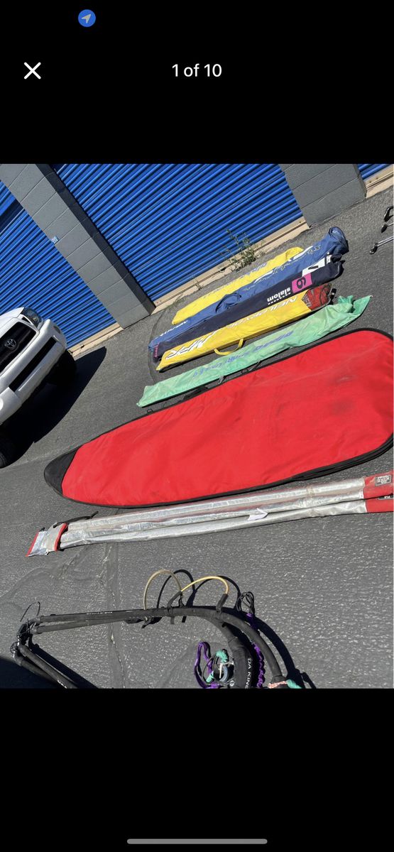 Techno windsurfing board With Sails