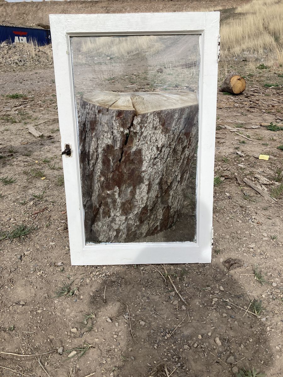 White used wooden Window