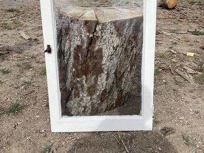White used wooden Window