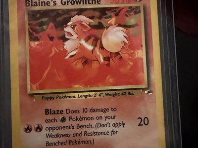 Pokemon Card - Blaine's Growlithe 62/132 Gym Challenge