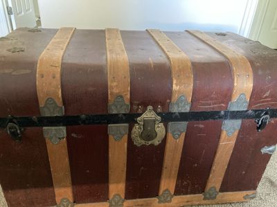 Antique Excelsior Steamer Trunk