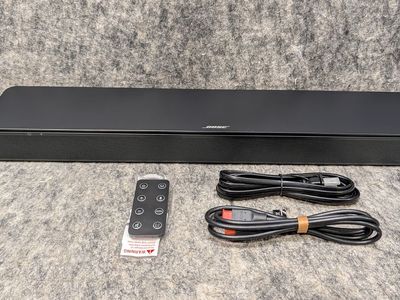 Bose TV Speaker Bluetooth Soundbar 431974 With Remote & Cables