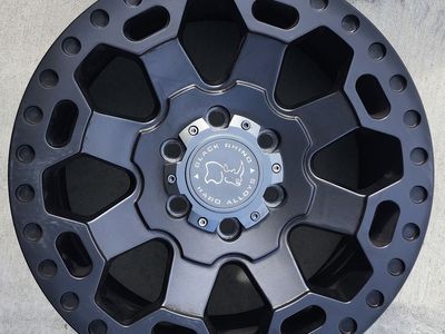 Set of 4 Black Rhino Warlord rims 17 X 8, 6 X 130, 6.55