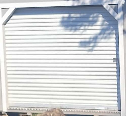 9'x7' White Roll Up Door