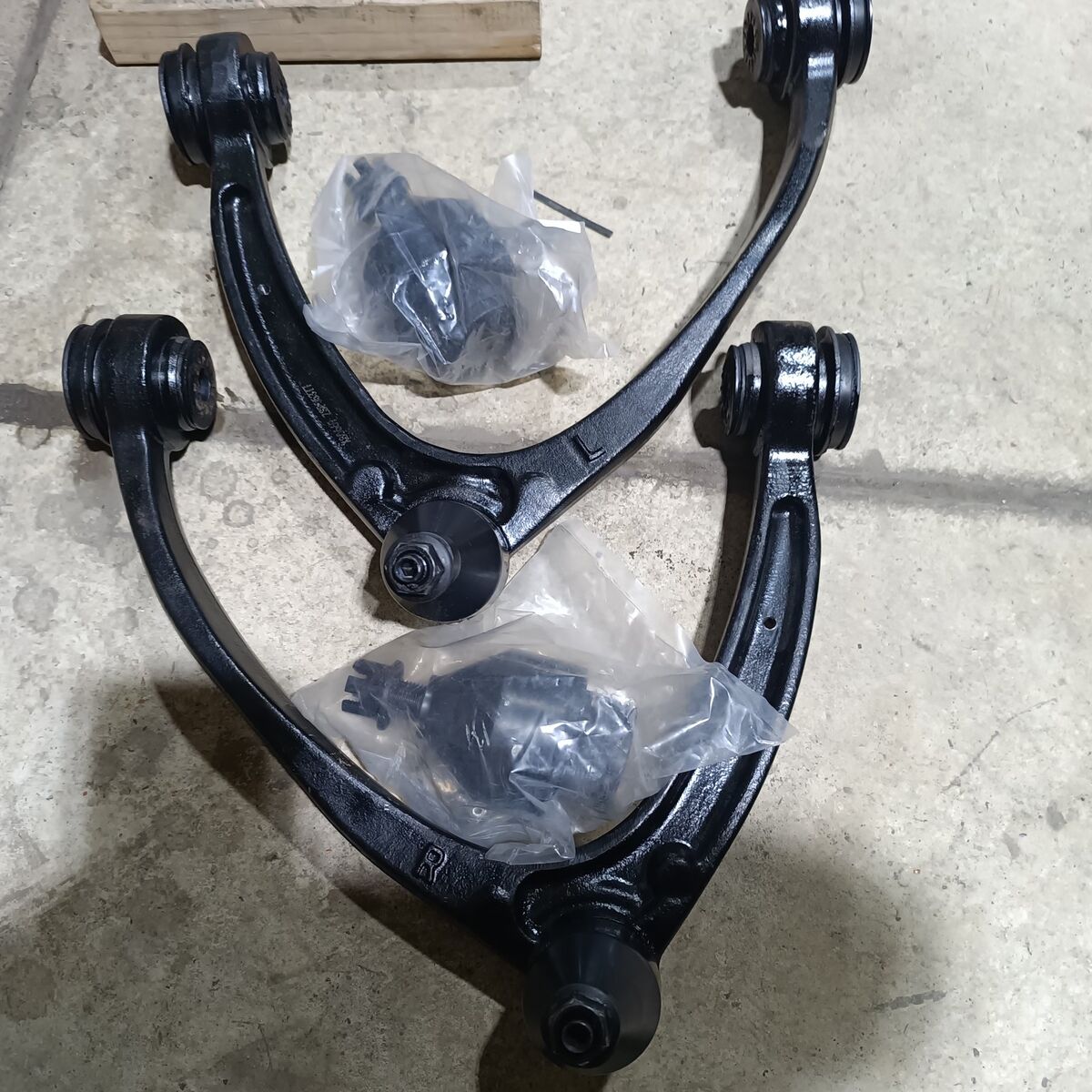 chevy new upper control arms and lower ball joints