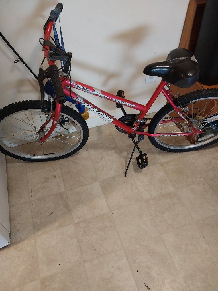 Magna Firepoint 15-Speed Index Shifting Mountain Bike, Red, 24" Wheels
