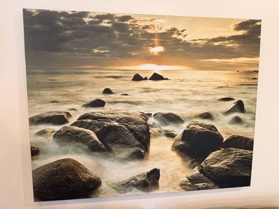 Ocean Sunset Landscape Wall Art Canvas Print