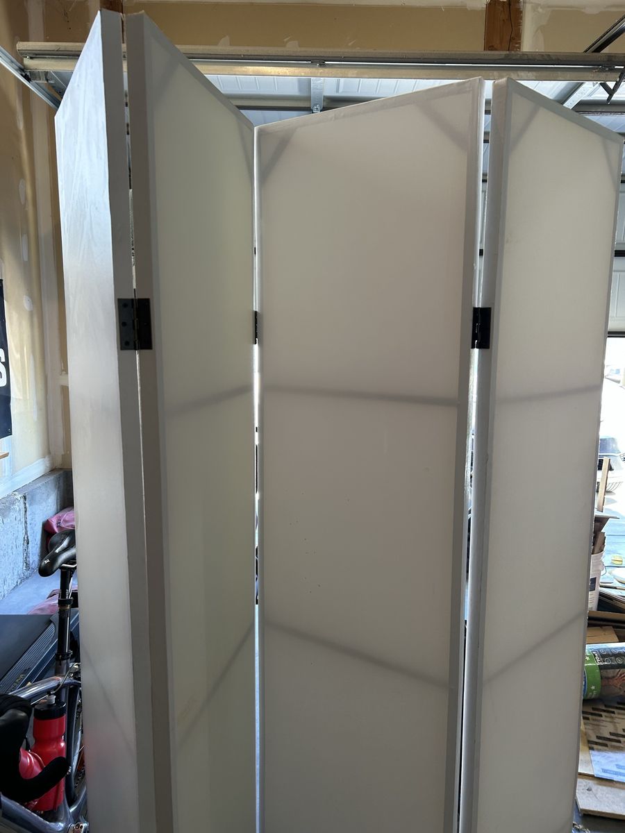 Canvas room divider, quad fold