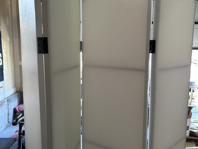 Canvas room divider, quad fold