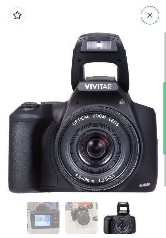 Vivitar 64MP 4K Digital Hybrid Bridge Camera VXXBR70-BLK 70x Optical Zoom